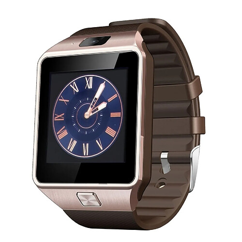 Wewoo Montre connectée or 1.56 pouces Écran Bluetooth 3.0 Android 4.1 OS Au-dessus de Smartwatch Téléphone avec Call & Call Rappel & Sommeil Moniteur et Podomètre & Sédentaire & Calendrier SMS & Audio Vidéo Player & Fonction anti-perte