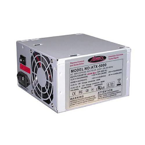 Advance Alimentation silencieuse ATX thermo-régulée 480 Watts - Ventilateur 8 cm