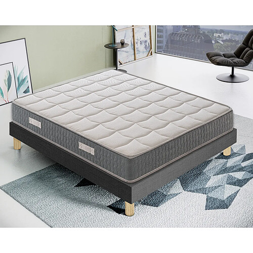 Materassi&Doghe Matelas 120x200 Mousse - Accueil Mémoire De Forme - Haut 21 Cm - Mod Delphine - Haute Densité