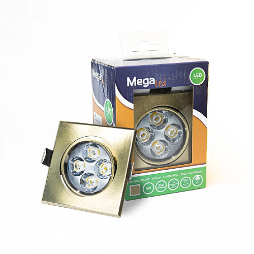 Megaled Spot encastrable LED amovible bronze 5W (eq. 50W)