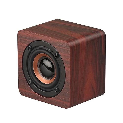 Yonis Mini Enceinte Bluetooth Bass Puissant Autonomie 8h Bois Portable