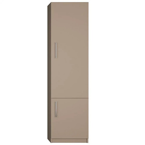 Inside 75 Armoire de rangement 2 portes coloris taupe mat largeur 50 cm