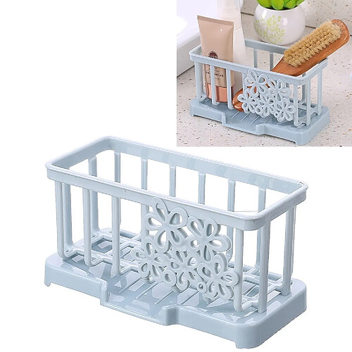 Wewoo Support de drain en plastique simple Fournitures de cuisine de rangement pour éponge de bleu clair