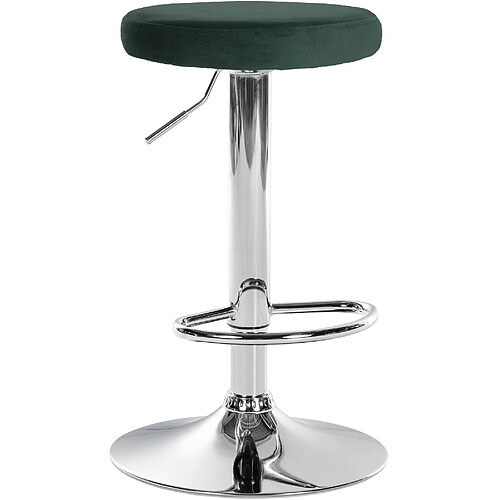 Non Tabouret de bar Ponte velours chrome