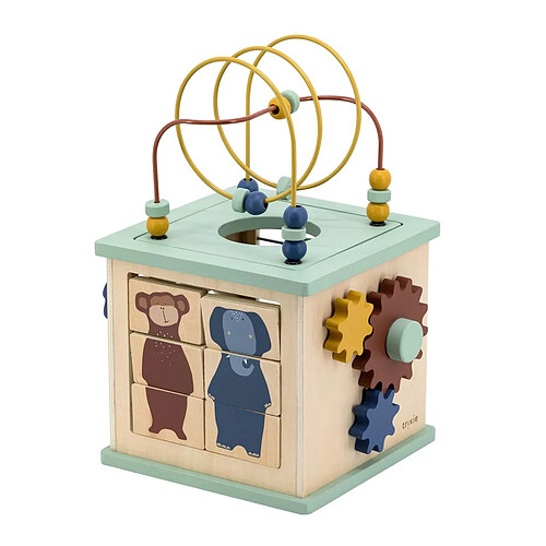 Trixie Baby Cube d activites 5-en-1 en bois