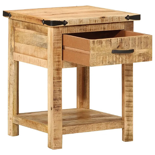 Maison Chic Table de chevet | Table de nuit 40x40x50 cm bois de manguier massif -GKD31595