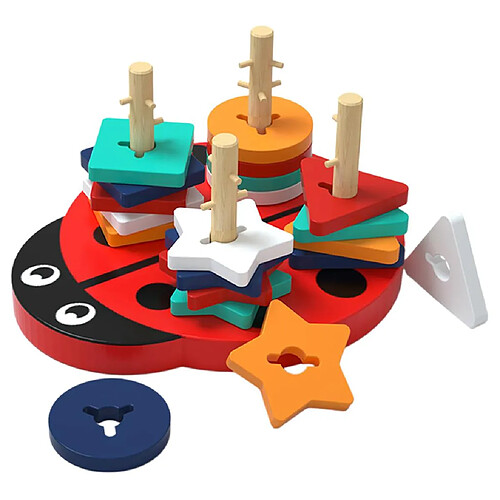 Tri de blocs de formes géométriques de puzzle Montessori