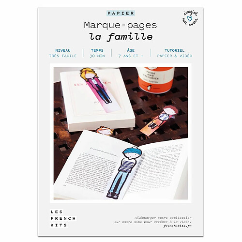 Youdoit Coffret DIY papier - 8 Marque-pages - Personnages