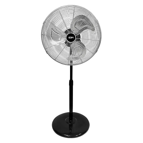 Ventilateur sur Pied EDM Noir mat 80 W Ø 50 cm industriel