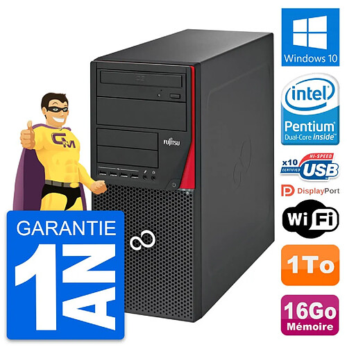 PC Tour Fujitsu Esprimo P720 Intel G3220 RAM 16Go Disque Dur 1To Windows 10 Wifi · Occasion