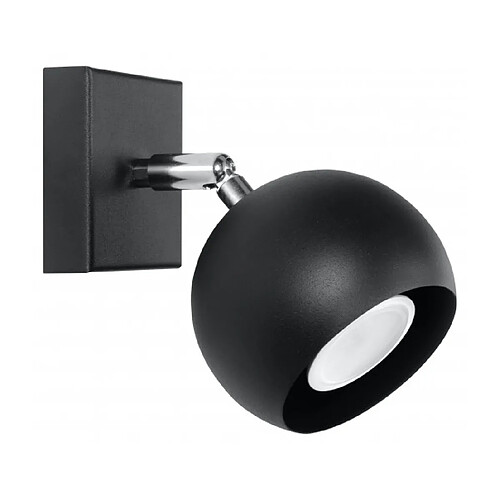 Luminaire Center Applique murale OCULARE acier noir 1 ampoule