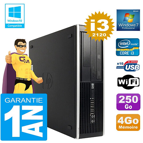 PC HP Compaq 8300 SFF Core I3-2120 Ram 4Go Disque 250 Go Graveur DVD Wifi W7 · Occasion