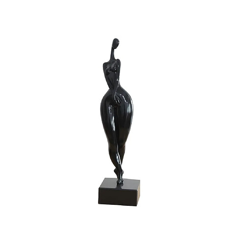 Vente-Unique Grande statue femme en résine - L. 12 x H. 50 cm - Noir - MADISON