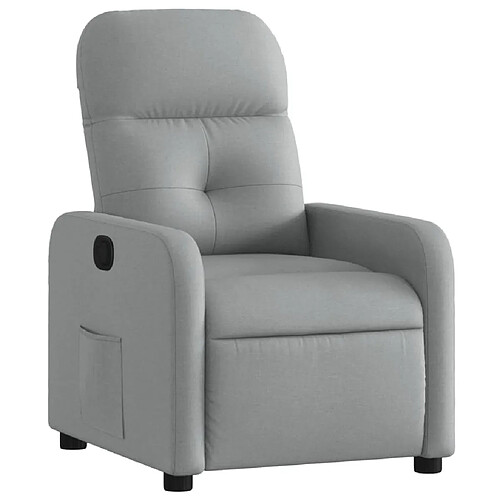 Maison Chic Fauteuil Relax pour salon, Fauteuil inclinable Gris clair Tissu -GKD23341