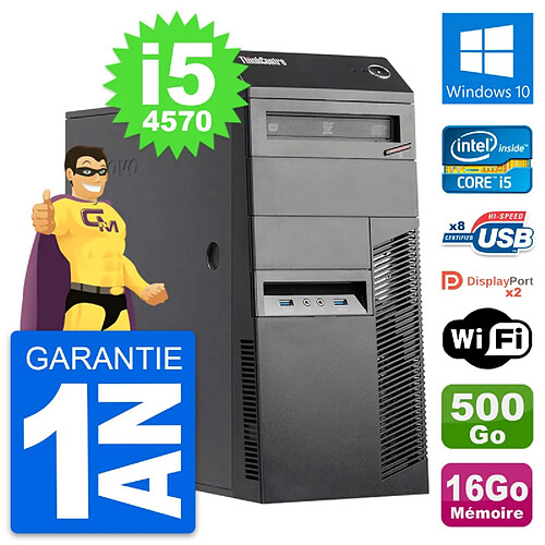 PC Tour Lenovo ThinkCentre M83 i5-4570 RAM 16Go Disque Dur 500Go Windows 10 Wifi · Occasion