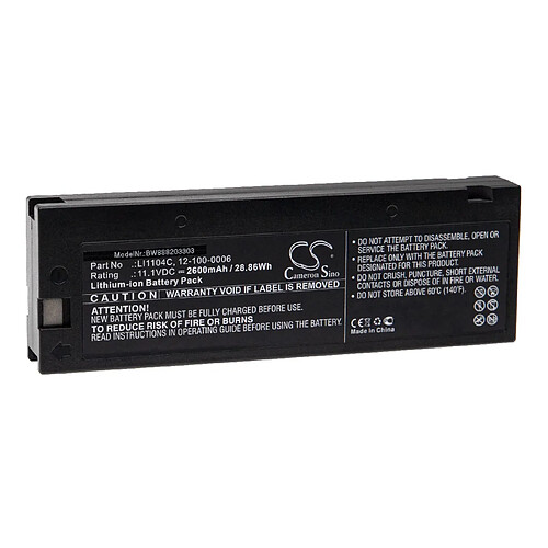 vhbw Batterie compatible avec BIONICS BPM-770 appareil médical (2600mAh, 11,1V, Li-ion)