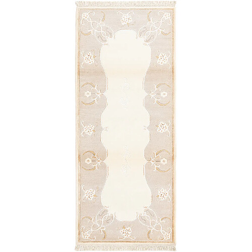 Vidal Tapis de couloir en laine 203x84 beige Darya