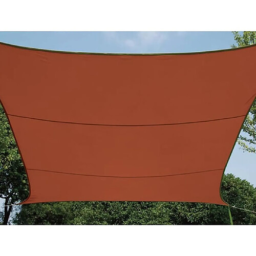 Perel Voile solaire - carré - 3,6 x 3,6m - couleur : terracotta