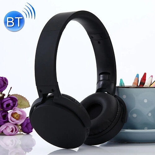 Wewoo Casque Bluetooth pour iPhone Bandeau pliant stéréo sans fil Casque support audio de 3,5 mm d'entrée et d'appels mains libres l'pour iPhone iPad iPod Samsung HTC Xiaomi d'périphériques Noir