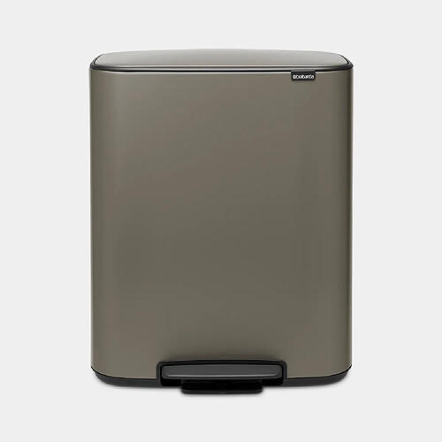 Poubelle à pédale 2x30l platinum - 211546 - BRABANTIA