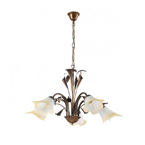 Onli Suspension LUCREZIA 5 Light Verre,Métal Bronze