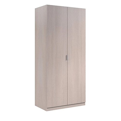 Armoire avec 2 portes en chêne - 180 x 81 x 52 cm -PEGANE-