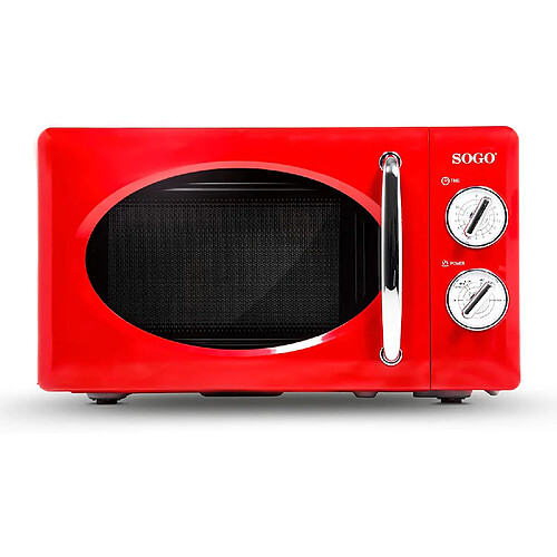 Sogo micro ondes rétro de 20L 700W rouge