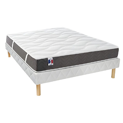 Vente-Unique Ensemble 160 x 200 cm Sommier + matelas 100% latex 3 zones de confort ép.18cm - VICTOIRE de DREAMEA