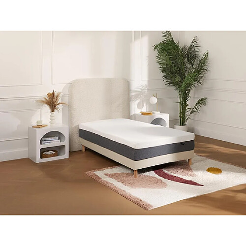 Vente-Unique Matelas 90 x 190 cm ressorts ensachés accueil mémoire de forme et mousse 7 zones déhoussable ép.25cm - KEPUR de YSMÉE