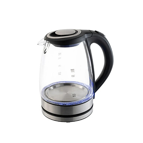 Bouilloire sans fil 1.7l 2000w verre/noir - 002031 - SILVER STYLE