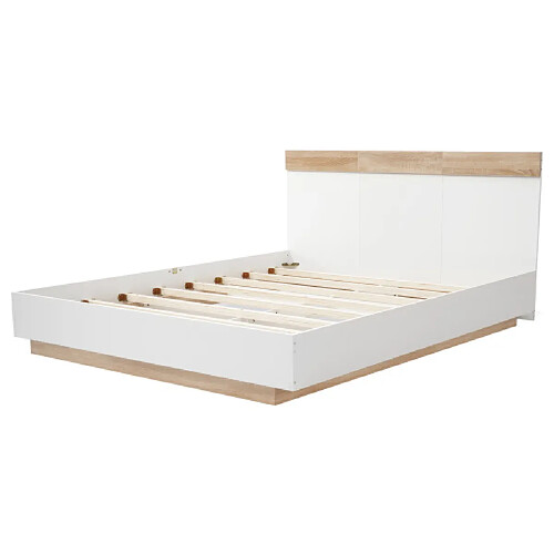 ComfortXL Lit En Bois Suspendu Avec Tête De Lit 180x200 Cm Lanc