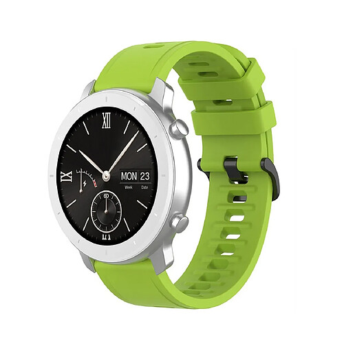 Wewoo Bracelet pour montre connectée de remplacement de Smartwatch en silicone Amazfit GTRtaille 22 mm vert