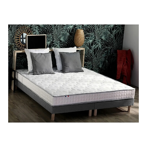 Idliterie Ensemble Matelas Mousse Haute Résilience CIRRUS + Sommier - Made in France