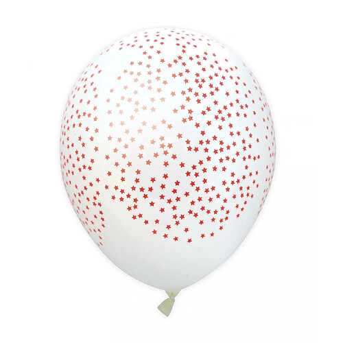 Scrapcooking 6 ballons de baudruche gonflables Ø 25 cm - Etoiles rouges