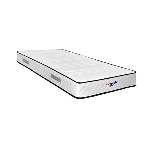 Nuits D'Or Lot de 2 Matelas mathieu a Ressorts + 3,5 cm Memoire de Forme 75 Kg/m3 - 70x190 Hauteur +/- 20,5 cm - Accueil Moelleux - Soutien Equilibre - 7 Zones de Confort - Hypoallergenique