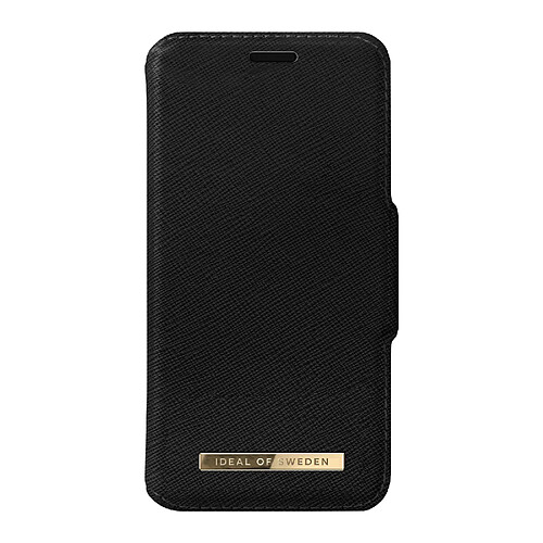 Etui Clapet iPhone X et XS Ideal of Sweden Saffiano Noir Coque Magnétique