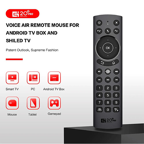 Universal Air Mouse G20S Pro Voix Rétroéclairage 2.4G Infrarouge Télécommande Gyroscope Google Assistant Télécommande Intelligente pour 4K Android TV Box | Télécommande