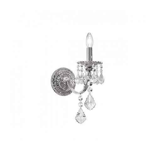 Luminaire Center Applique murale en cristal PISANI CRYSTAL chrome 1 ampoule