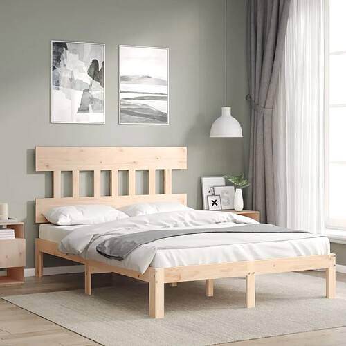 vidaXL Cadre de lit sans matelas 120x200 cm bois de pin massif