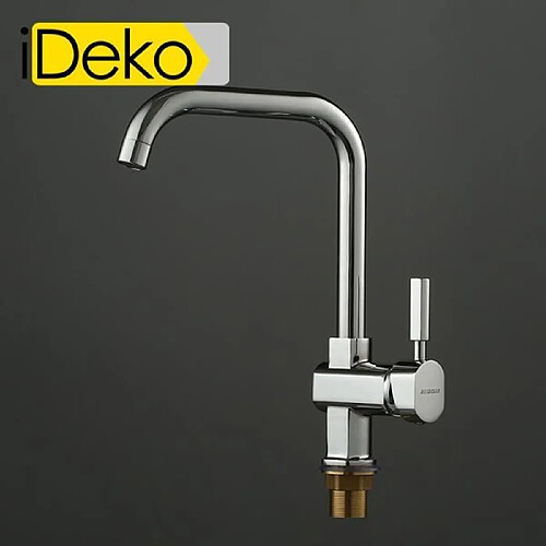 iDeko®Robinet Mitigeur d’évier cuisine chrome & Flexible Mcide02