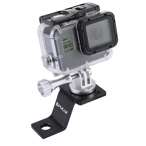 Wewoo Support Holder argent pour GoPro HERO6 / 5 Session / 5/4 Session / 4/3 + / 3/2/1, d'autres caméras de sport alliage d'aluminium moto fixe de montage avec adaptateur de trépied et vis