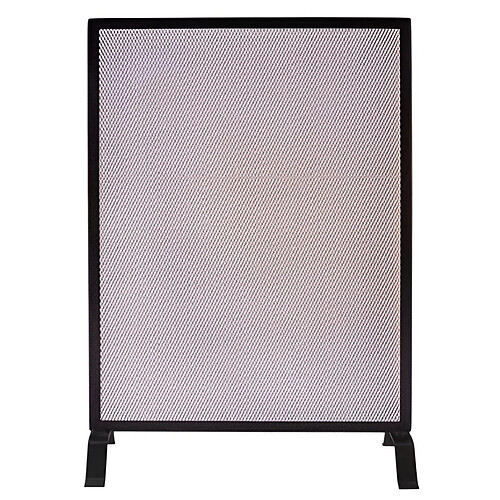 Visiodirect Grille de Protection pour cheminée, Grille Pare-feu en Fer forgé coloris Noir - Hauteur 72 x Longueur 50 cm