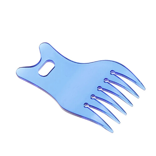 Peigne de cheveux gras de cheveux dentaires large en plastique de style coiffant peignes bleus