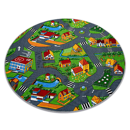 RUGSX TAPIS cercle RUELLES, PETIT VILLAGE cercle 133 cm