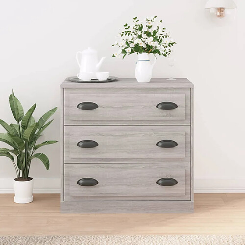 vidaXL Buffet sonoma gris 70x35,5x67,5 cm bois d'ingénierie