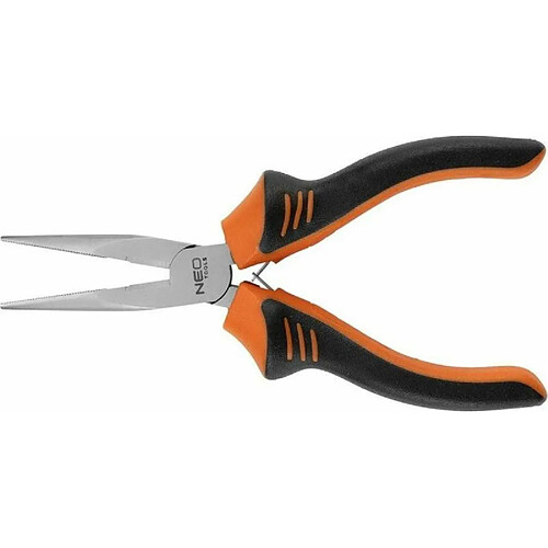 NEO TOOLS Pince allongée droite 160 mm, ressort à expansion, poignée bi-composant, acier CS