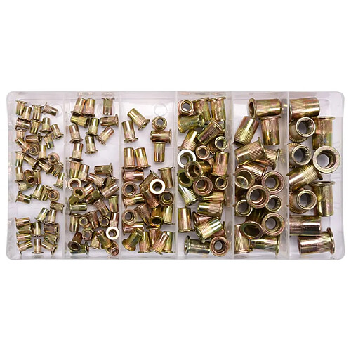 YATO Écrous à rivet 150 pcs Acier au carbone M3-M10