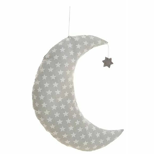 BigBuy Kids Coussin Lune Gris 38 x 30 cm