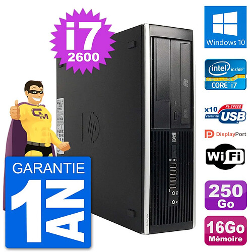 PC HP Compaq Pro 6300 SFF Intel i7-2600 RAM 16Go Disque 250Go Windows 10 Wifi · Occasion