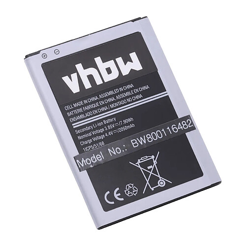 vhbw Li-Ion batterie 2000mAh (3.85V) pour téléphone portable mobil smartphone comme Samsung EB-BJ120CBEGWW, EB-BJ120CBU, GH43-04560A